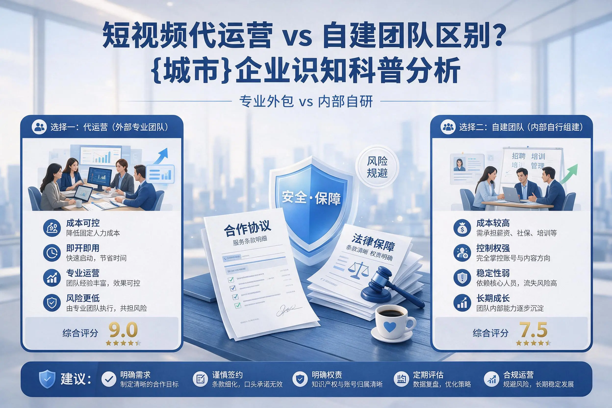 短视频代运营与自建团队区别？达州企业认知科普分析