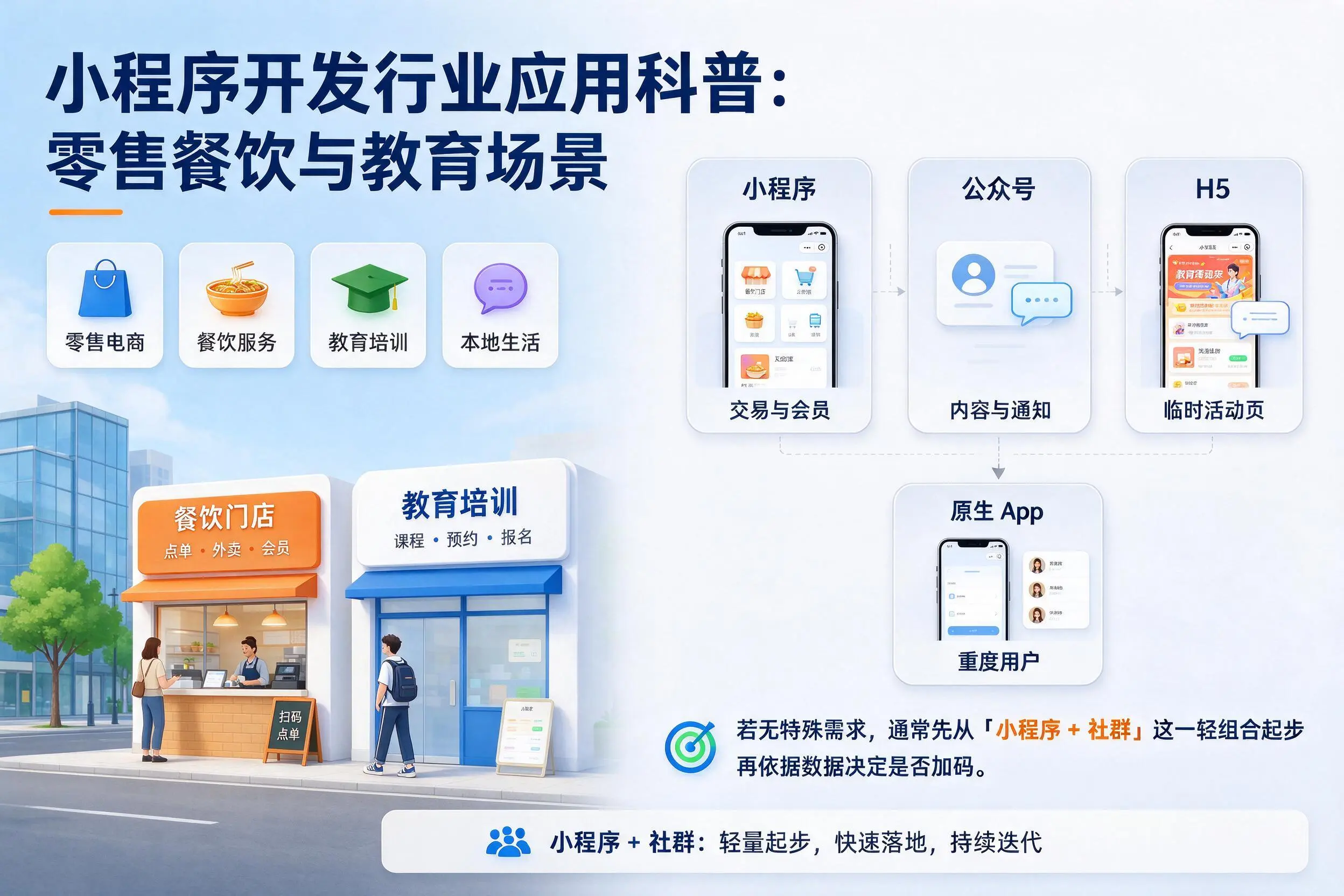 达州小程序开发行业应用科普：零售餐饮与教育场景