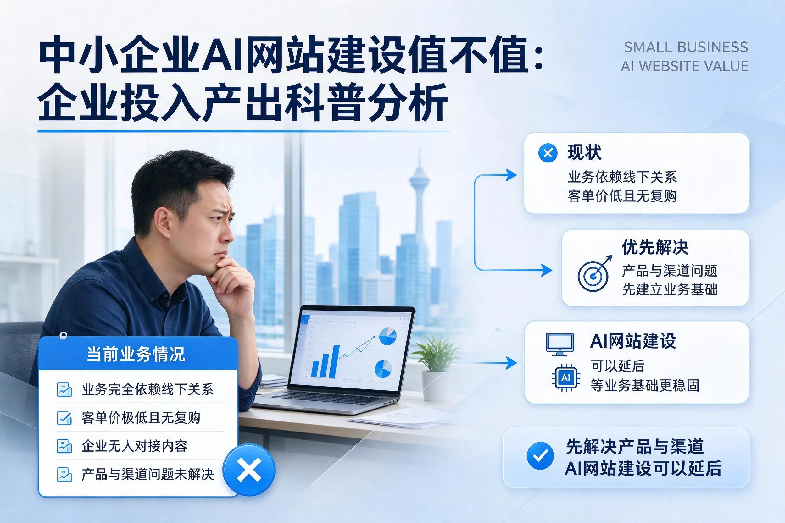 中小企业AI网站建设值不值：达州企业投入产出科普分析