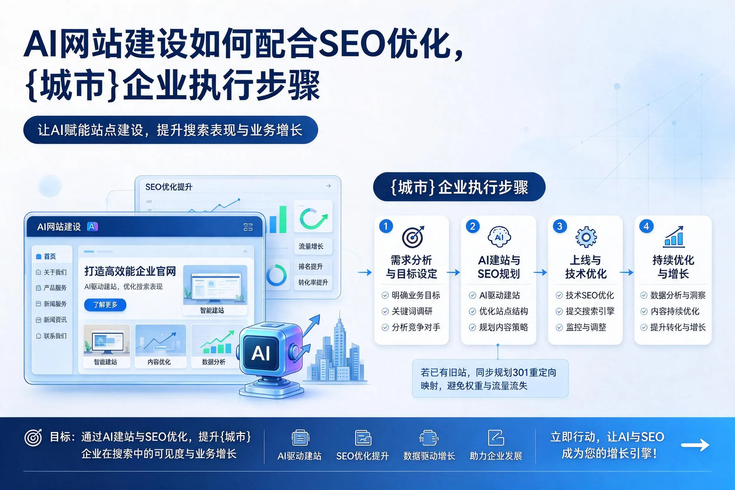 AI网站建设如何配合SEO优化，达州企业执行步骤