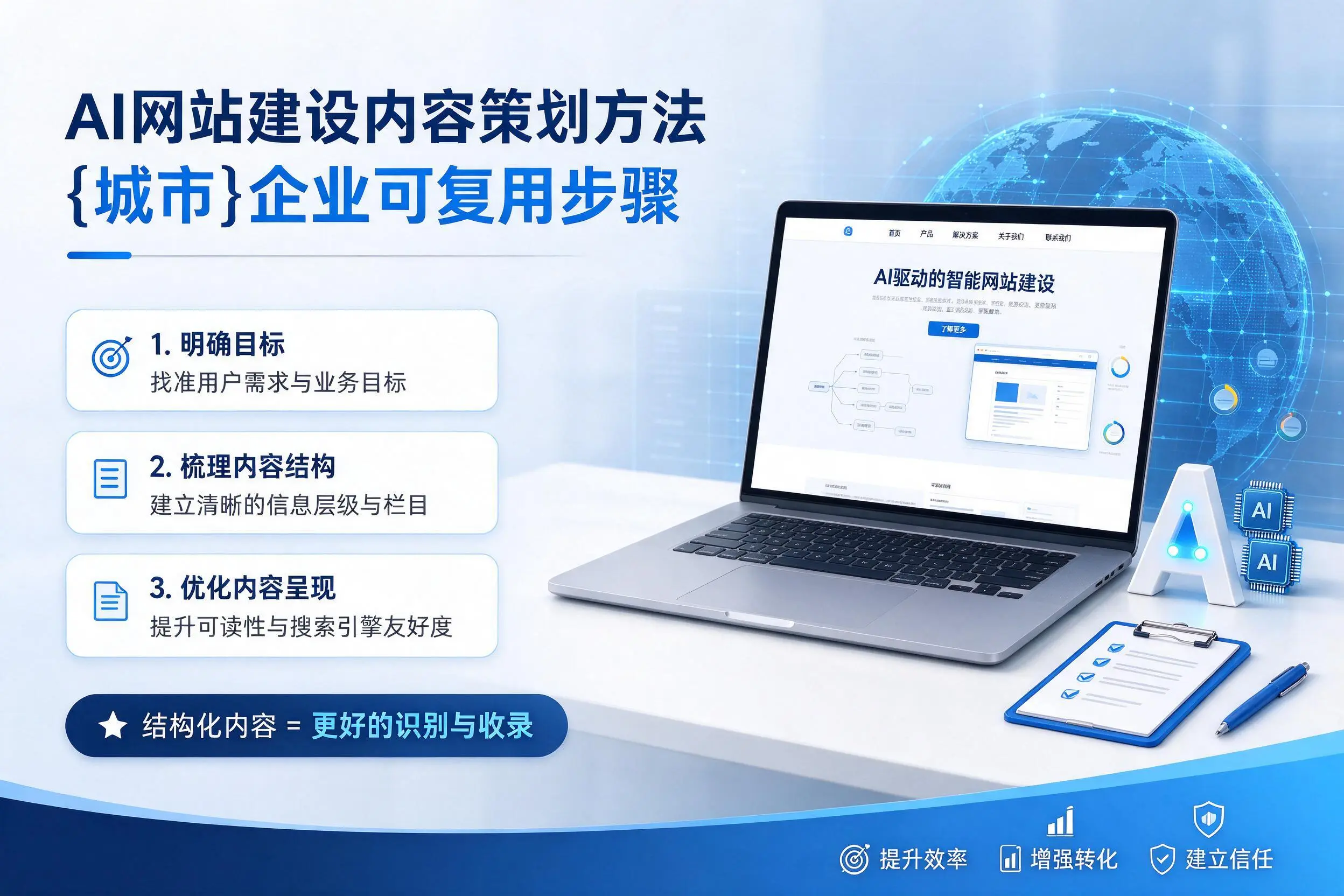 AI网站建设内容策划方法，达州企业可复用步骤
