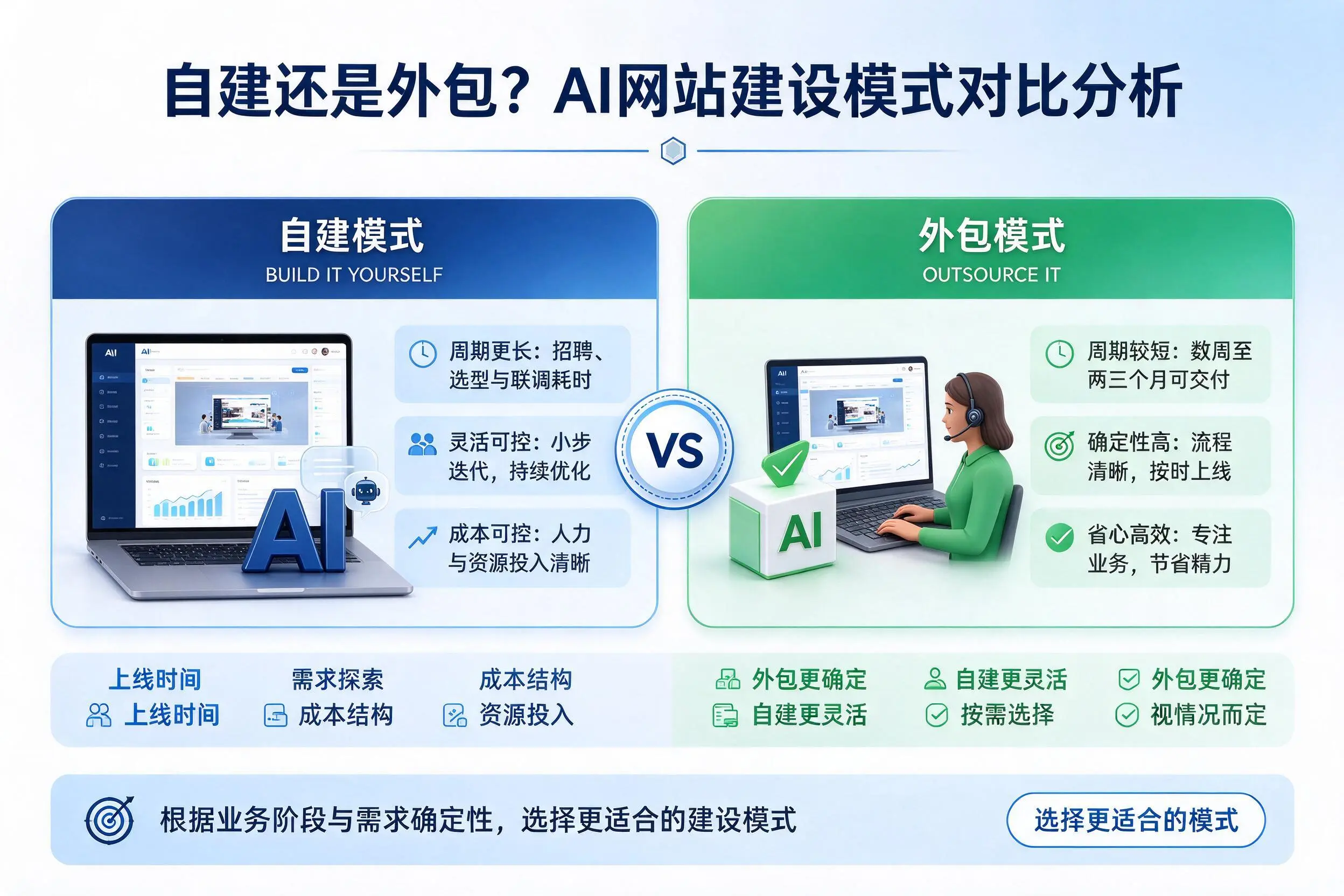 自建还是外包？达州AI网站建设模式对比分析